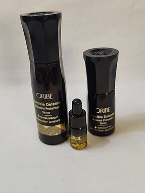 Lot of Oribe Gold Lust Hair Oil and Invisible Defense Universal Protection Spray